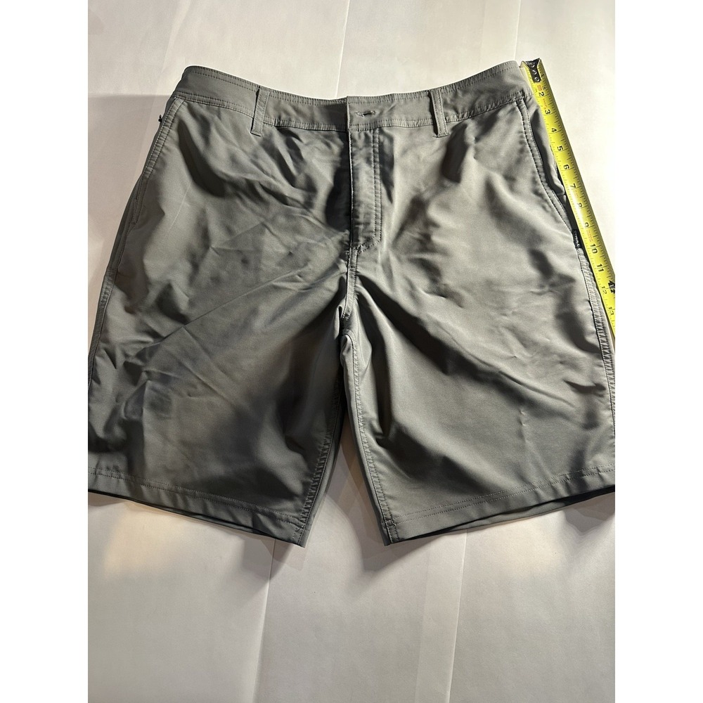 O'Neill Men's Gray Chino Shorts Flat Front Pockets Zip Stretch